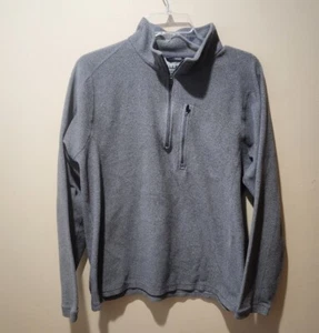 L.L. BEAN Medium M Reg Men's 1/4 Zip Pullover Fleece Jacket Gray #280962 - Picture 1 of 3