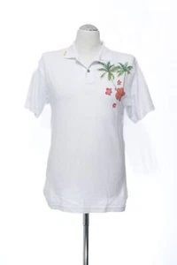 ADM Adamus Revolution Men's Short Sleeve Polo Shirt S White Palm Piqué - Picture 1 of 5