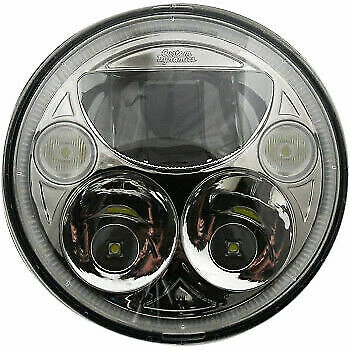 Harley Davidson Custom Dynamics 7" Trubeam Headlight H4 LED Chrome CDTB-7-C - Image 1 of 1