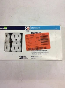 Leviton Standard 10pk White Outlets New (U2) - Picture 1 of 1