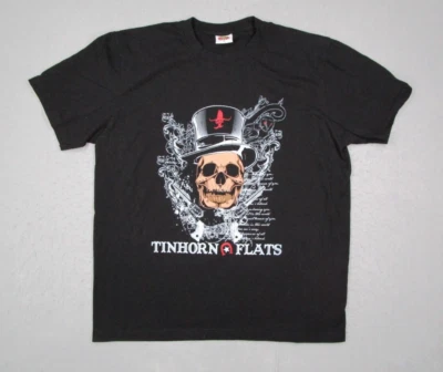 Tinhorn Flats Shirt Mens 2XL XXL Black Anoogo Skull Saloon Burbank California - Image 1 of 4