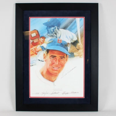 Ted Williams Signed Lithograph Red Sox - COA JSA - Image 1 of 4