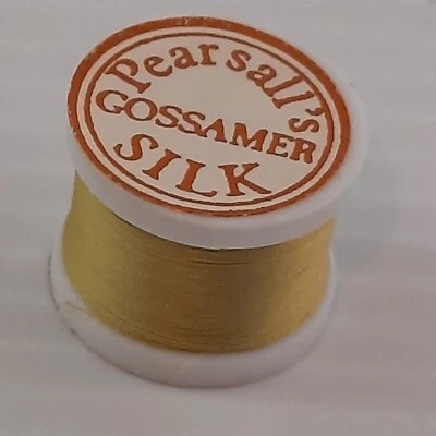 PEARSALL'S Gossamer Silk Lt Olive Thread Fly Tying Material 45 Meter spools #20 - Image 1 of 4