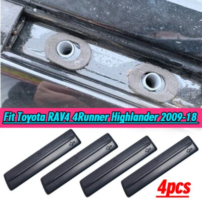 4 крышки для снятия отверстий багажника на крышу подходят для Toyota RAV4 4Runner Highlander 2009-18 2017 годов выпуска - Изображение 1 из 4