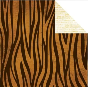BoBunny 12x12 scrapbooking paper Safari Collection, Beast 2 sheets - Picture 1 of 8