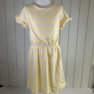 Gymboree Girls Striped Dress Yellow Pink Spring Size M (7-8) NWT - Picture 1 of 7