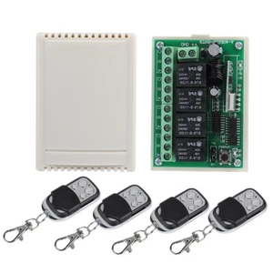 4 Way Garage Door Gate Remote Control Relay Wireless Transmitter Rece Fit - Picture 1 of 7