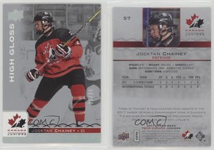 2017 Upper Deck Team Canada Juniors High Gloss /25 Jocktan Chainey #57