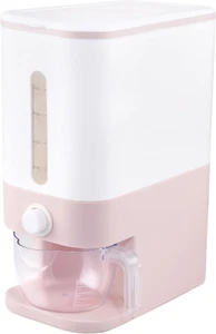 22.5-25 Lbs Pink Rice Dispenser, Rice Storage Container, Pink Rice Storage Conta - Picture 1 of 12