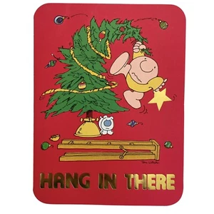 Ziggy Vintage 1977 Christmas Greeting Card Hang In There... Mint Condition - Picture 1 of 5