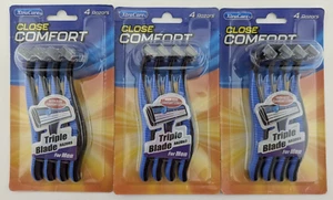 3 x XtraCare Mens Disposable Razor Triple Blade Close Comfort Blue 4 Pack NEW - Picture 1 of 3