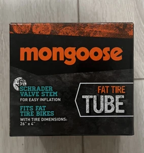 2-NEW Mongoose Fat Tire Bike Tube Schrader Valve 26 x 4 inch Black - Picture 1 of 4