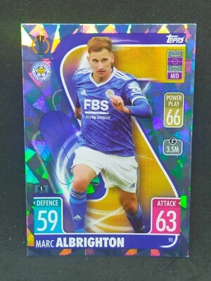 Marc Albrighton Leicester Foil n° 93 TOPPS MATCH ATTAX Champions League 2022 - Photo 1/2