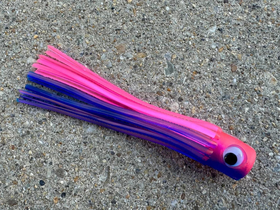 TACKLEWORKS Mini Chugger Flat Head 5.5" Fishing Lure Ballyhoo Mahi Pink/Purple