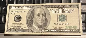1996 Hundred Dollars With Star ,Very Rare!! - Picture 1 of 5