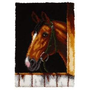 Orchidea Latch Hook Kit: Rug: Bay Horse Head - Picture 1 of 1