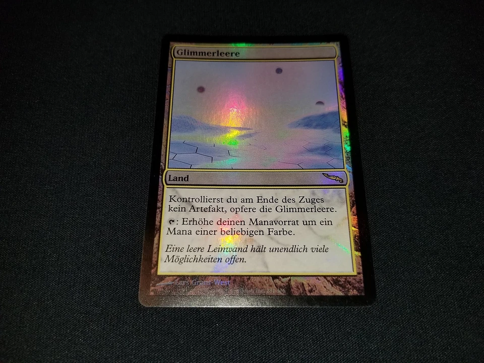MTG 1x Mirrodin rare land NM- German FOIL Glimmervoid ships w/ tracking - Image 1 of 2