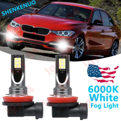 Para BMW E90 325 328 335i - Kit de 2 Piezas 6000K Blanco H11 H8 LED Faros Antiniebla POR Foto 1 de 4