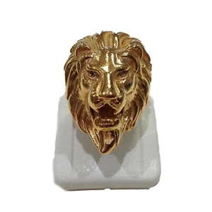Anello testa di Leone in argento 925% e brillanti - Foto 1 di 3