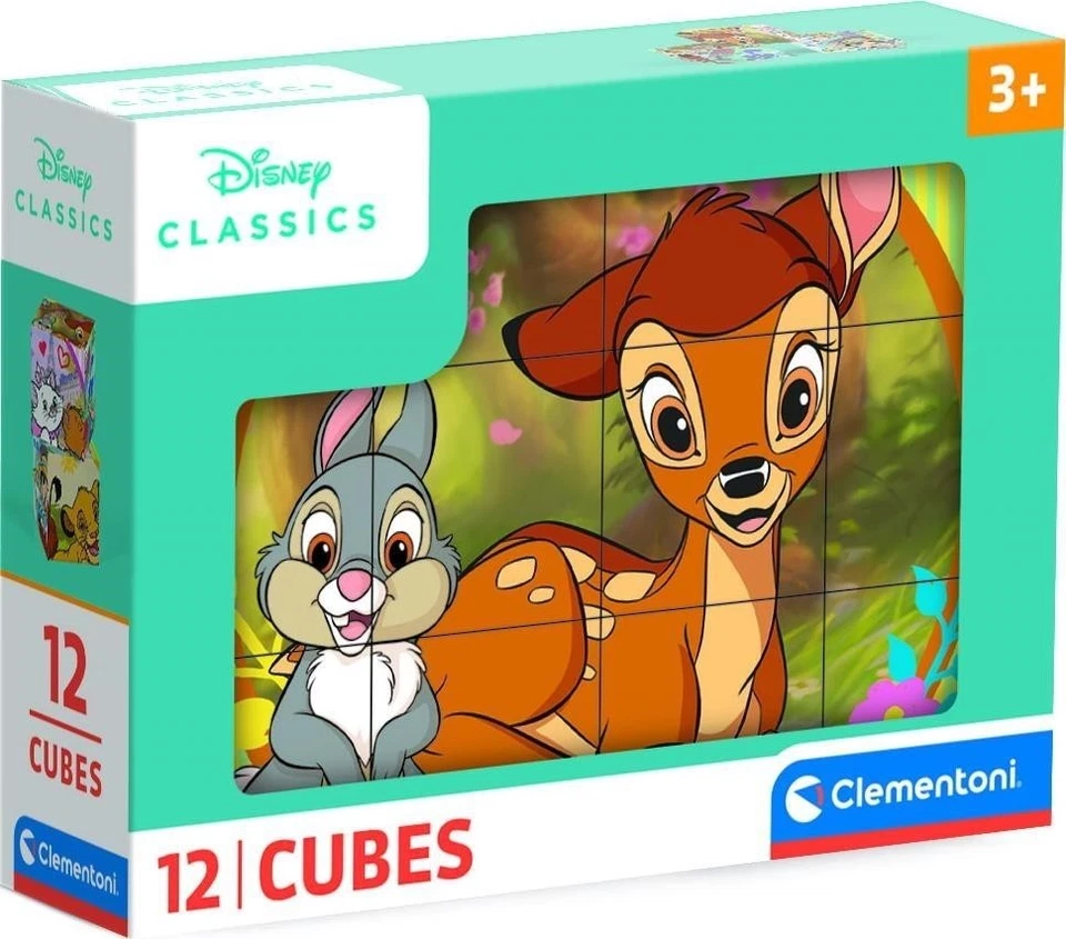 Puzzle - Clementoni: Puzzle Cubi 12 Pz - Disney Classic - Immagine 1 di 1