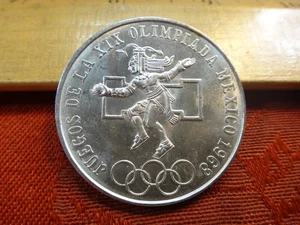 1968 Mexico Olympics .720 Silver 25 Pesos Lot 10-2 - No Reserve - Free S&H USA - Picture 1 of 4