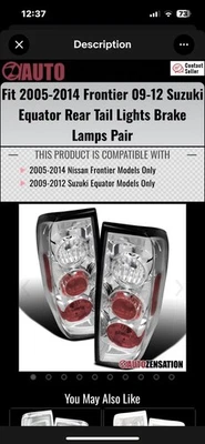 Par de luces traseras de freno para Suzuki Equator Frontier 09-12 2005-2014 Foto 1 de 3