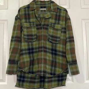 We The Free People Jacke Damen XS Cabin Cozy Plaid Flanell Shacket Druckknopf - Bild 1 von 11