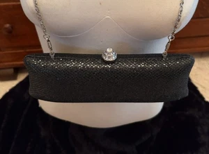 Urban Expressions Abendtasche Clutch schwarz Glitzer Strass - 9,5 x 3,75 x 2 - Bild 1 von 18