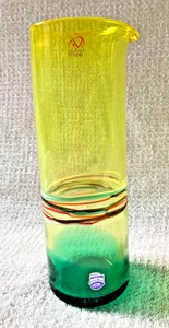 Murano Cenedese Vetri Martini Pitcher 1990s~Threading~Signed Cenedese~9.25" - Picture 1 of 10