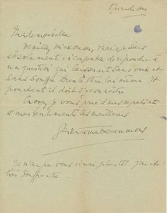 Germaine BEAUMONT / Carta autógrafa firmada - Imagen 1 de 1