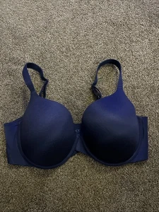 Spanx Reggiseno Copricuscino Leggermente Foderato Completo Blu Navy 38DD Ottime Condizioni - Foto 1 di 11
