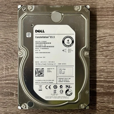 Dell Constellation ES.3 4TB  HDD 3.5" SAS 6 Gb/s 7200RPM  - ST4000NM0023 9ZM270 - Image 1 of 3