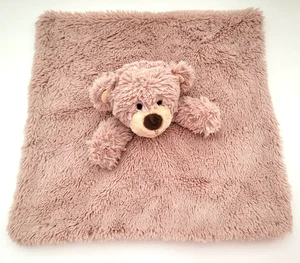 Manta de seguridad Kellytoy K luxe bebé oso felpa con sonajero marrón 14" juguete suave - Imagen 1 de 10