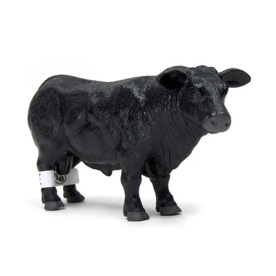 1/16 Little Buster Toys Black Angus Bull Bestiame Fattoria Animali 500250 - Immagine 1 di 2