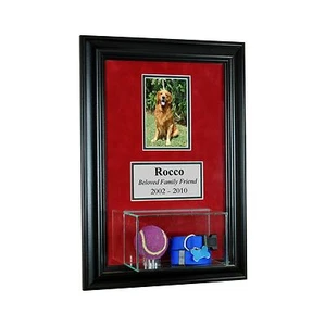 Pet Memorial Picture Frame with Eng and Display Case Dog Memorial Cat Memorial - Picture 1 of 2