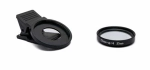 Macro Lentille + 4 Zoom Fermeture Haut Filtre avec Clip en Noir - Photo 1/4