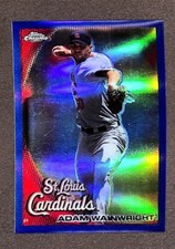 2010 Topps Chrome Blue Refractor #43 Adam Wainwright /199