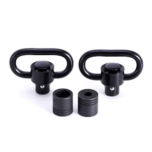 Confezione da 2 confezioni 1/1,25 pollici pulsante tattico QD adattatore montaggio ad anello girevole nero - Foto 1 di 11