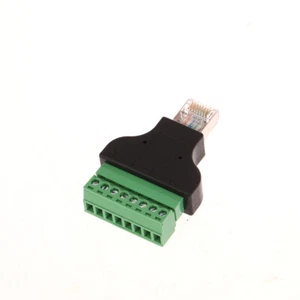 RJ45 Female To Screw Terminal 8 Pin Connector Ethernet Cable Extender AdaptDT - Photo 1/12