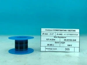 100ft  30m O ISOTAN Constantan 41AWG 0.07mm 127.4 O/m  39 O/ft Resistance WIRE - Picture 1 of 1