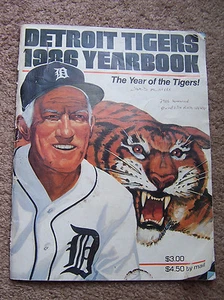 vintage 1986 DETROIT TIGER'S YEARBOOK baseball Michigan MLB w/Sparky Anderson - Picture 1 of 6
