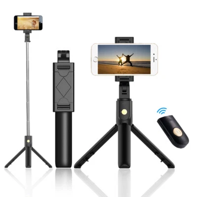 For iPhone Samsung Remote Controll Selfie Stick Bluetooth Monopod Phone Holder - Image 1 of 2