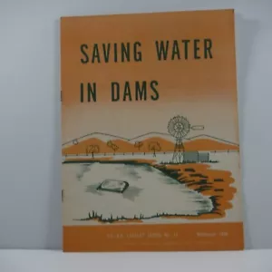 CSIRO Leaflet No. 15 Saving Water in Dams Mansfield 1956 vintage pamphlet - Picture 1 of 3