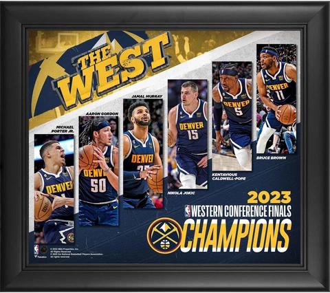 Denver Nuggets Framed 15" x 17" 2023 NBA Western Conference Finals Champs Cover