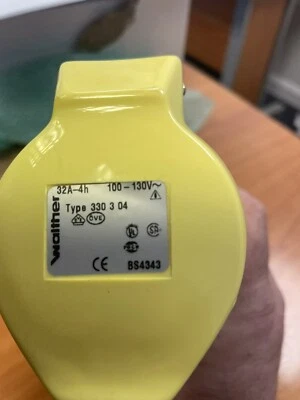 Walther 32A 2P+E 110V Coupler IP44,  330304 - Image 1 of 4