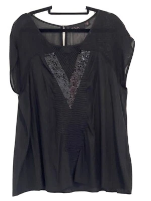 "As New" WISH Black 'Nomad' Blouse Top Size 12 M - image 1 of 4