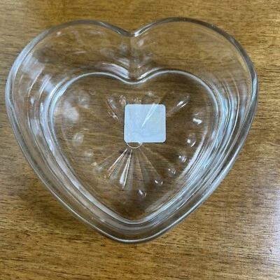 LIBBEY 心形透明玻璃碗盘情人节,墨西哥制造 — 第 1/4 张图片