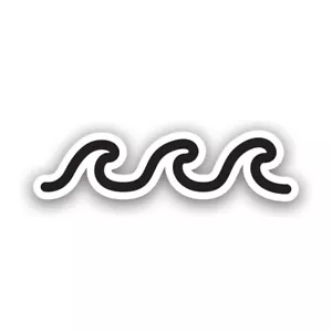Ocean Waves Sticker Decal - Weatherproof - wave beach sun summer explore - Picture 1 of 4