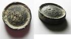 ZURQIEH -as8662- ROMAN BRONZE WEIGHT. 2 NUMISMATA. 9.16 GM, WITH NB WITHIN WREAT