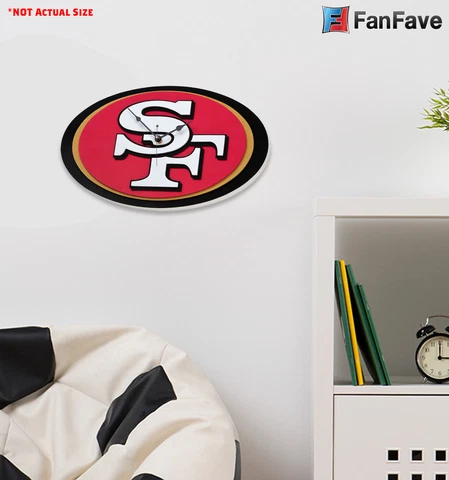 New NFL San Francisco 49ers Home Decor EVA Foam 3D Wall Clock 18.4? x 10.7? Cover